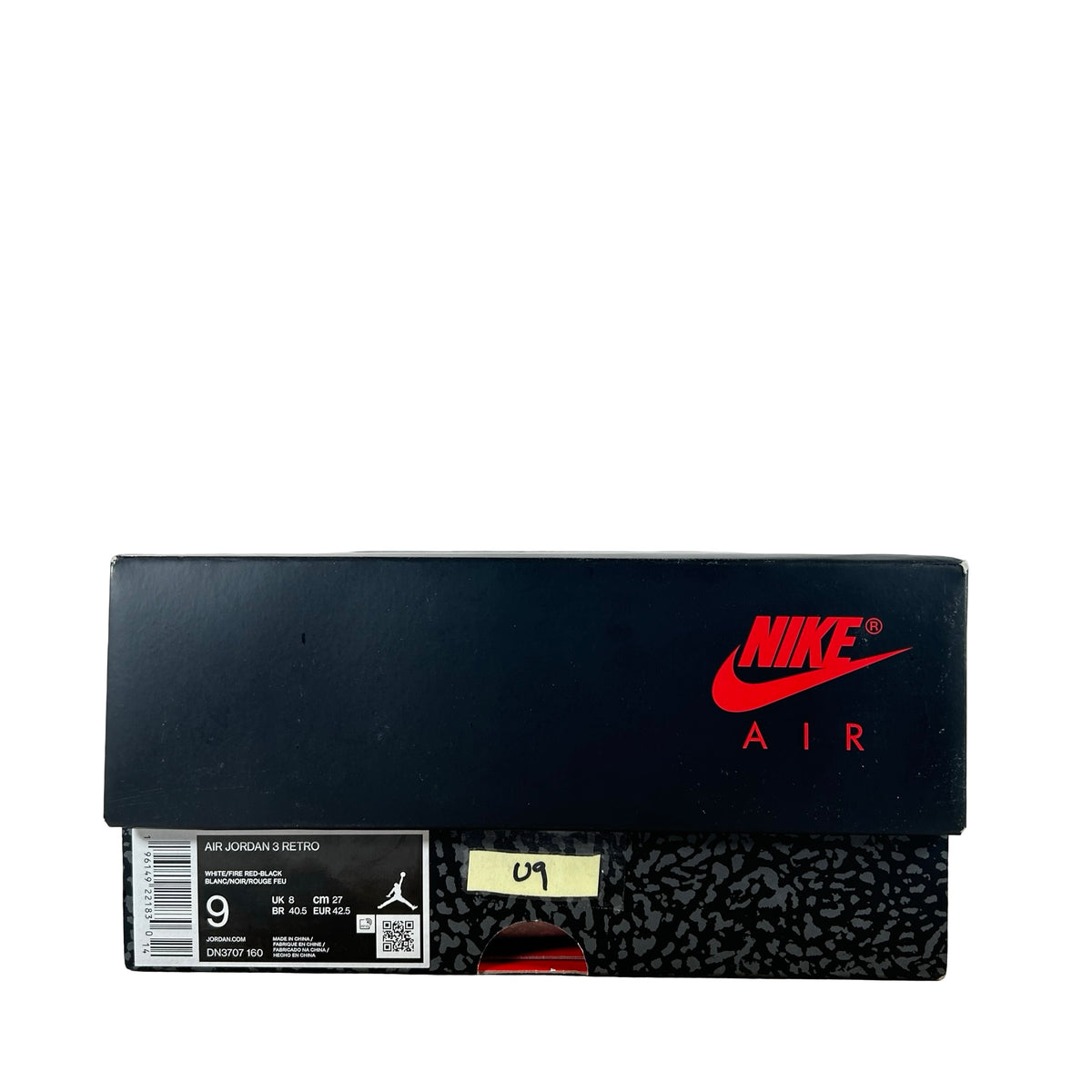 DN3707 160 Jordan 3 Retro Fire Red (2022) [USED] - 9 M (Used9)
