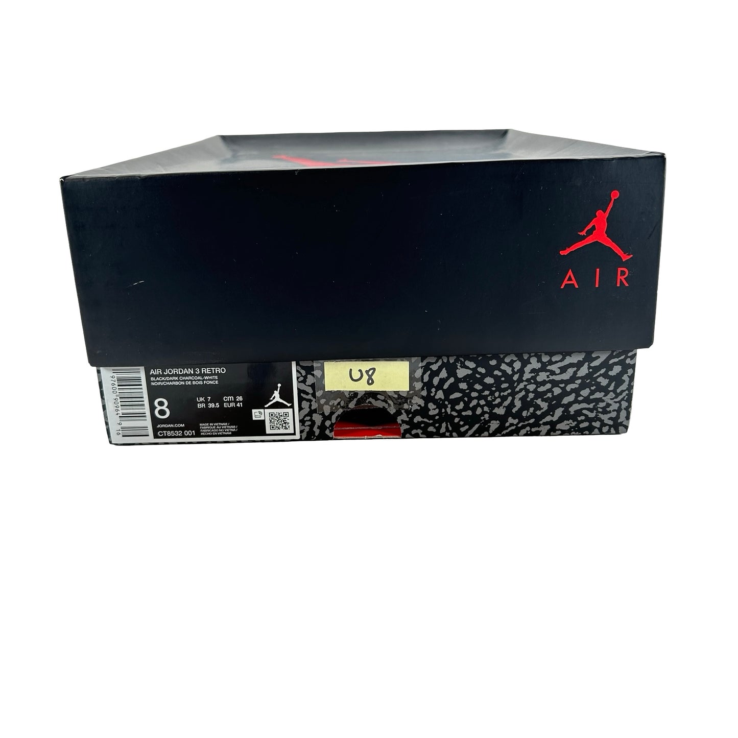 CT8532 001 Jordan 3 Retro Black Cat (2025) [USED] - 8 M (Used8)