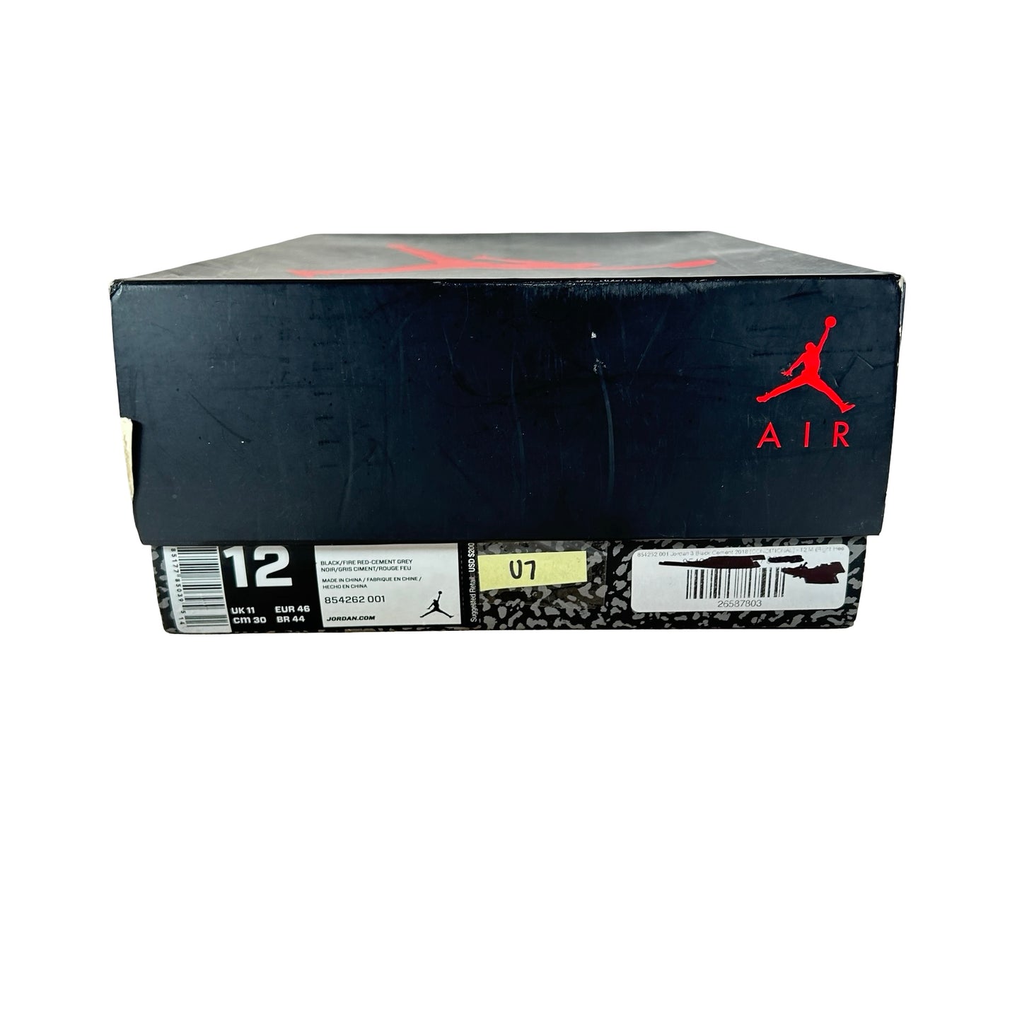 854262 001 Jordan 3 Black Cement 2018 [USED] - 12 M (Used7)