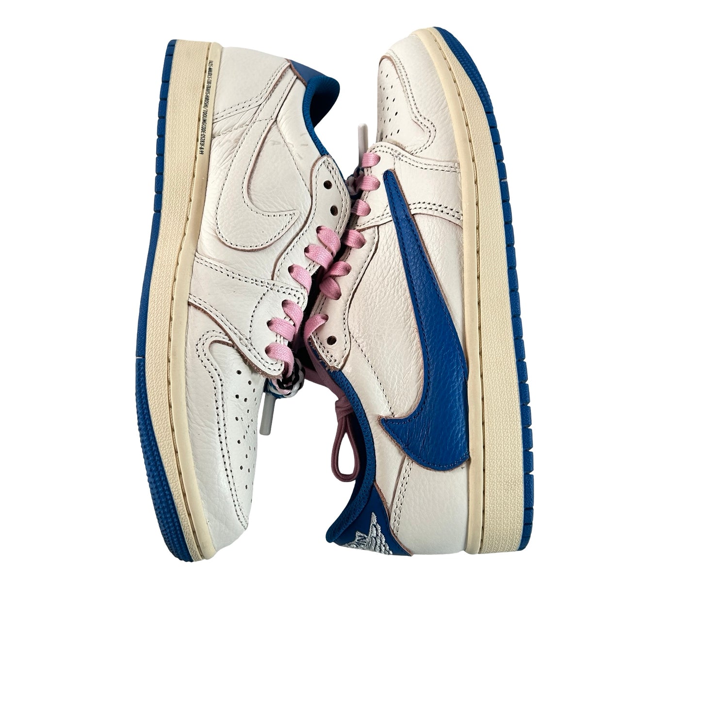 DM7866 104 Jordan 1 Retro Low OG SP Fragment x Travis Scott Sail Military Blue [USED] - 7.5 M (Used)