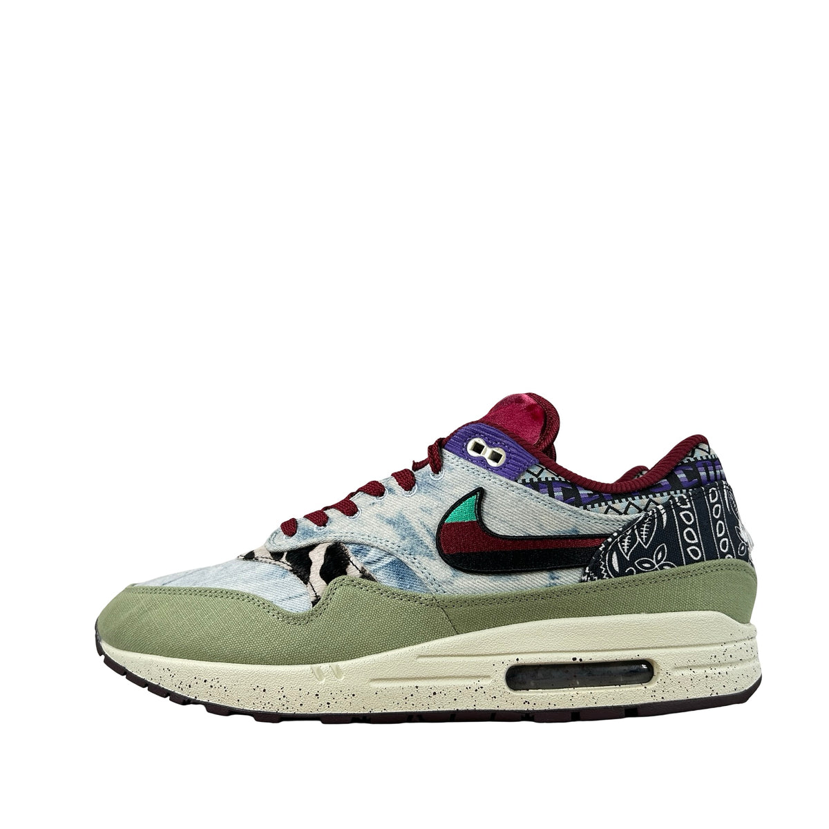 DN1803 300 Nike Air Max 1 Concepts Denim Olive Canvas [USED] - 13 M (Used)