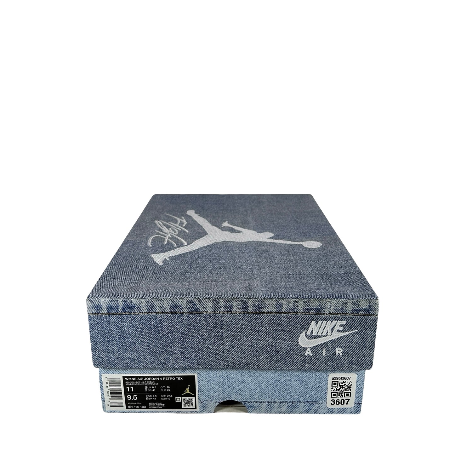 IB6716 100 Jordan 4 Retro TEX Denim Worn Blue (Women's) [USED] - 11 W (VNDS)