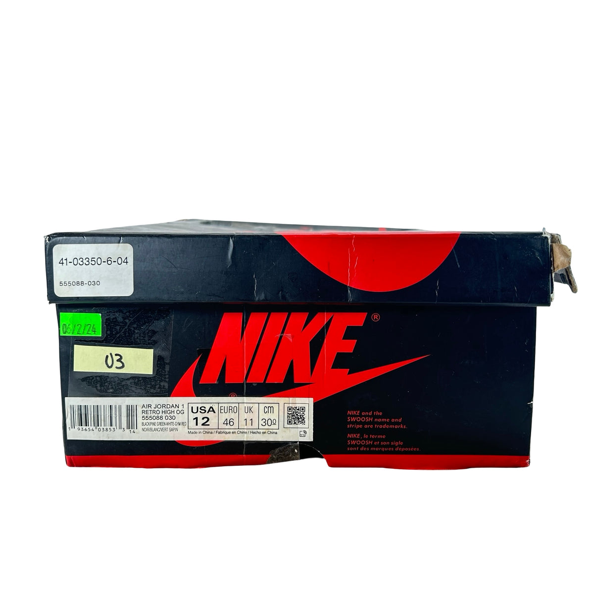 555088 030 Jordan 1 Pine Green 2.0 [USED] - 12 M (Used3)
