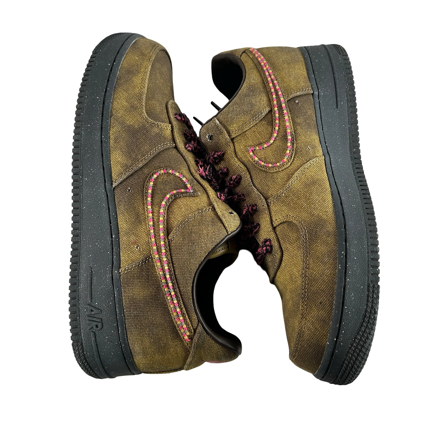 IO4474 300 Nike Air Force 1 Low '07 QS Boucle Desert Moss Fierce Pink [USED] - 11 M (Used)