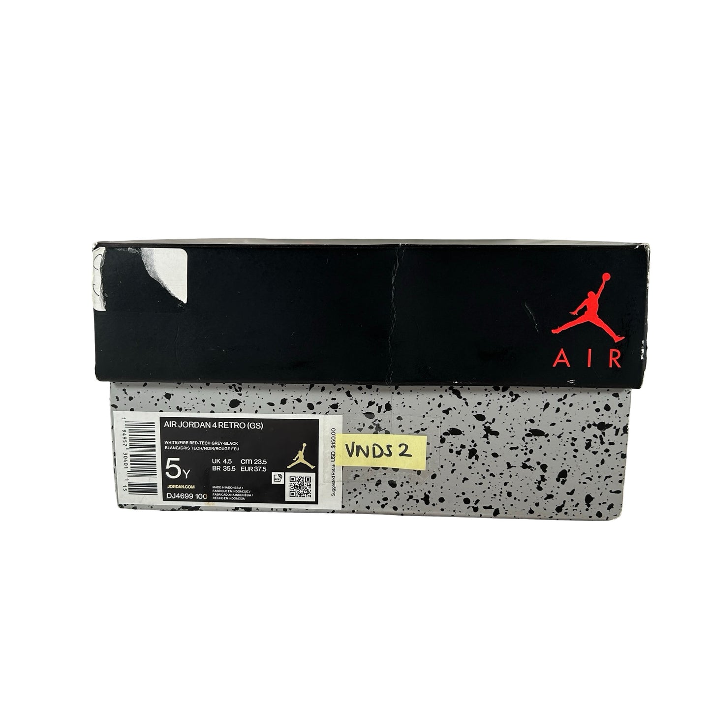 DJ4699 100 Jordan 4 Retro White Oreo (2021) (GS) [USED] - 5 Y (VNDS2)