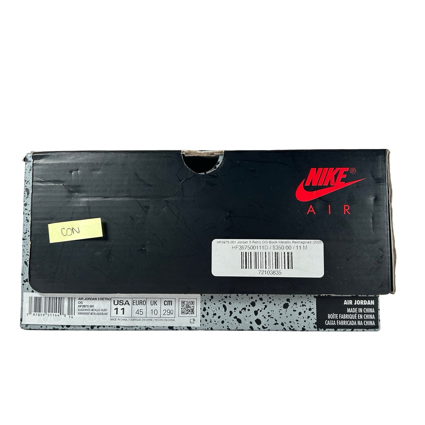 HF3975 001 Jordan 5 Retro OG Black Metallic Reimagined (2025) [CONDITIONAL] - 11 M (Mark On Right Heel Tab)