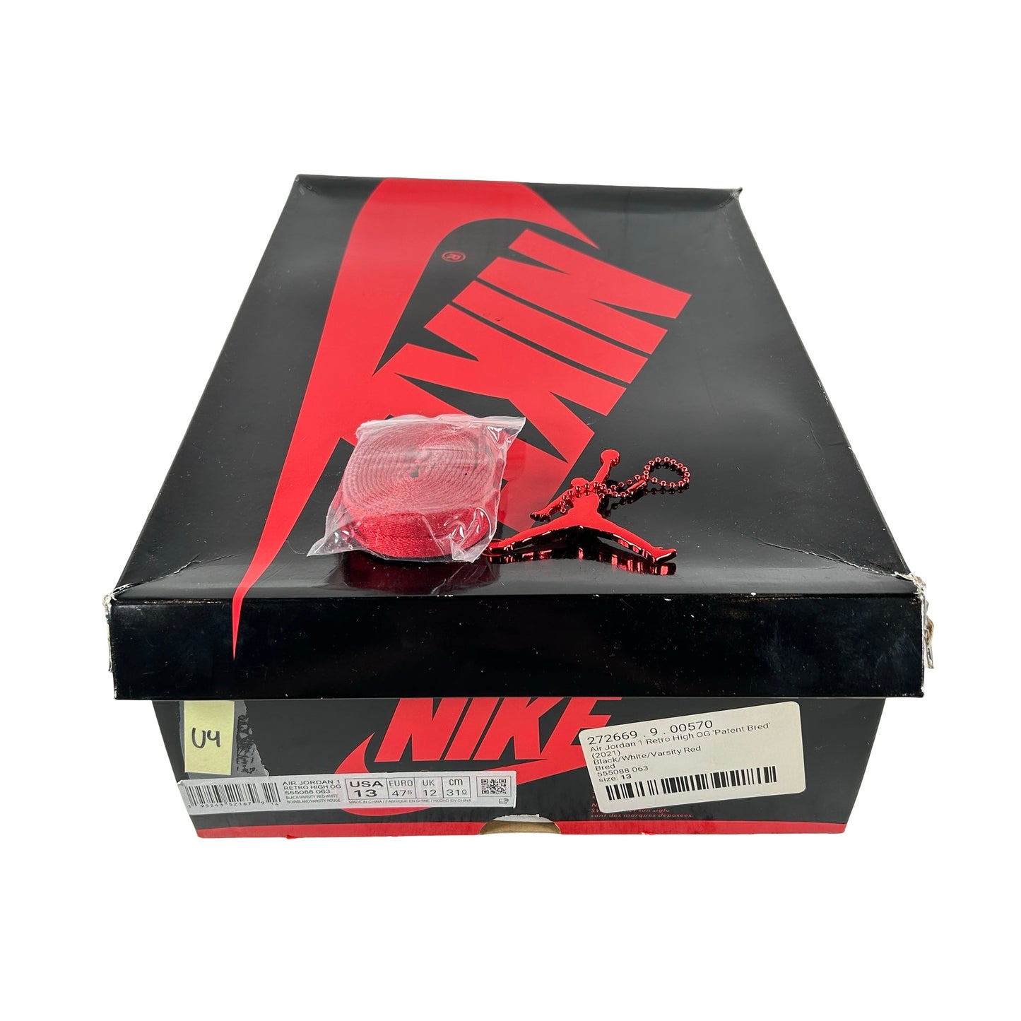 555088 063 Jordan 1 Retro High OG Patent Bred [USED] - 13 M (Used4)