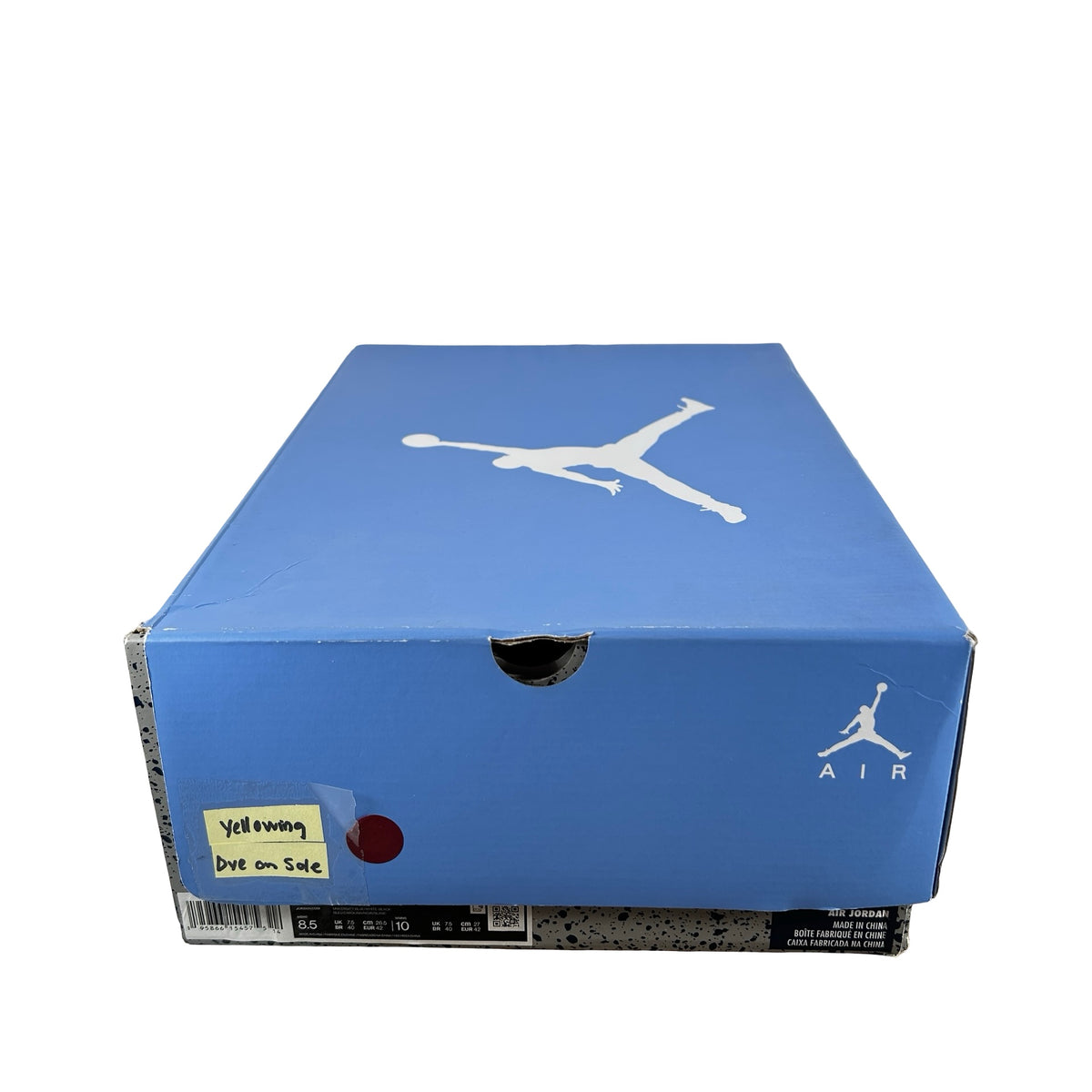 CT8529 410 Air Jordan 6 Retro UNC White - 8.5 M (Yellowing) (Dye On Sole)