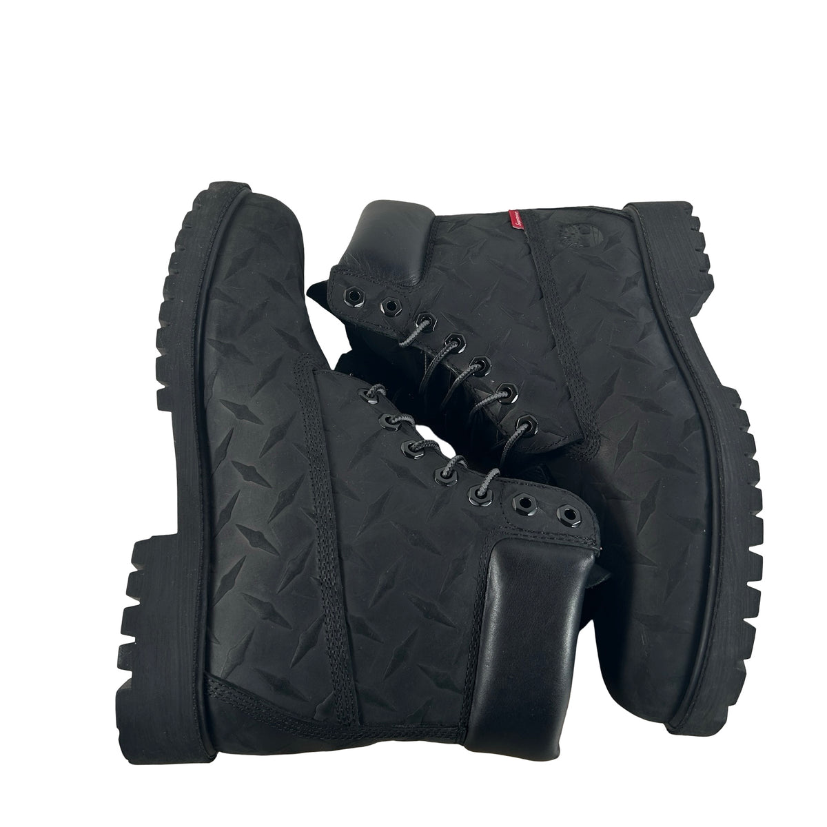 TB0A6DE1 001 Timberland 6" Waterproof Boot Supreme Diamond Plate Black (2026) [USED] - 9.5 M (Used)