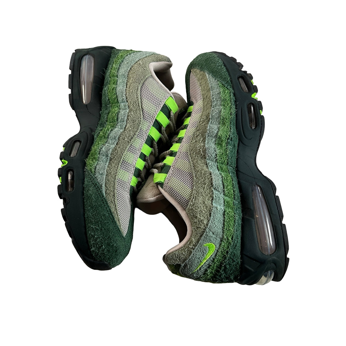 IQ3986 300 Nike Air Max 95 Big Bubble Ducks of a Feather Oregon Ducks The Woods [USED] - 9 M (Used2)