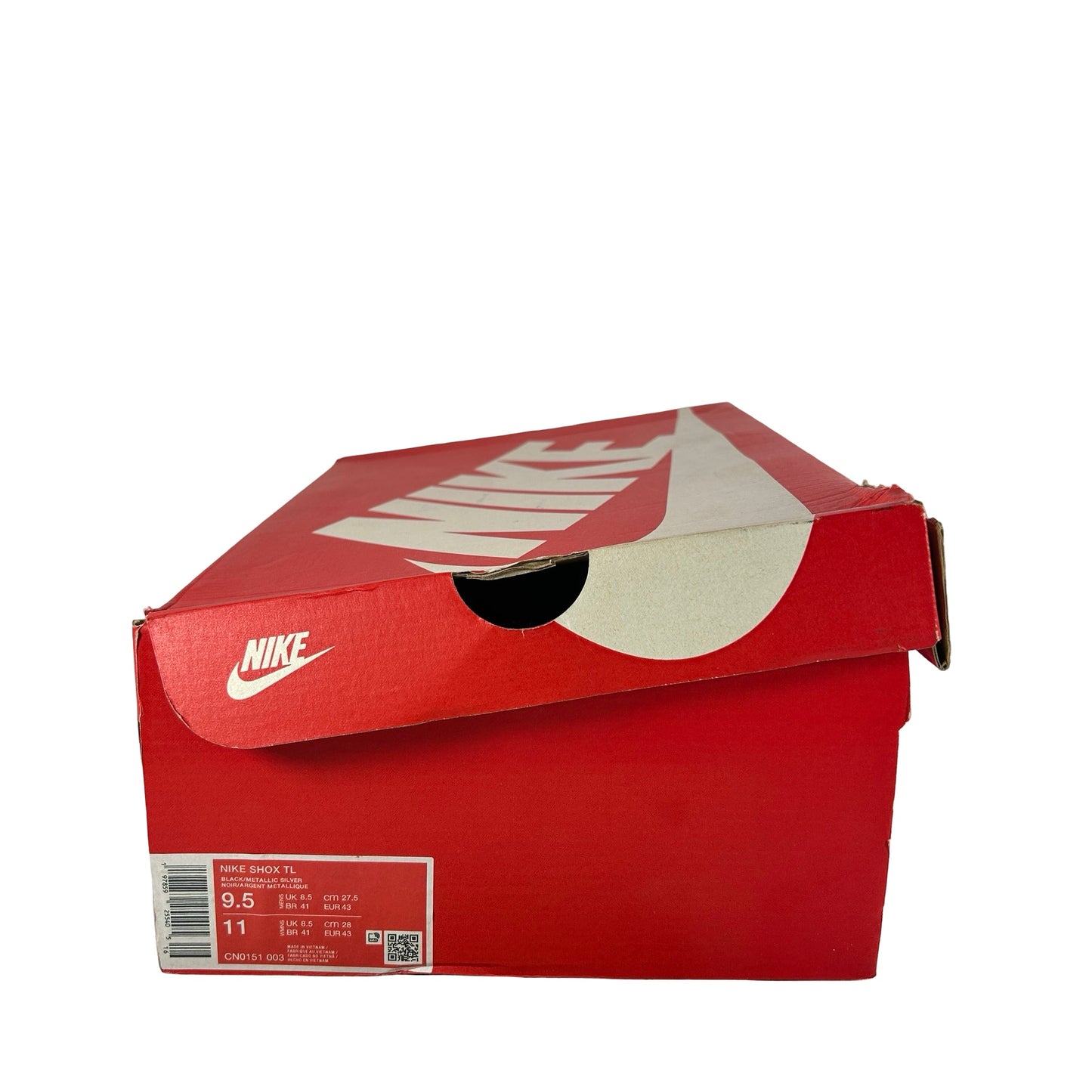 CN0151 003 Nike Shox TL Black University Red [USED] - 9.5 M (Used)