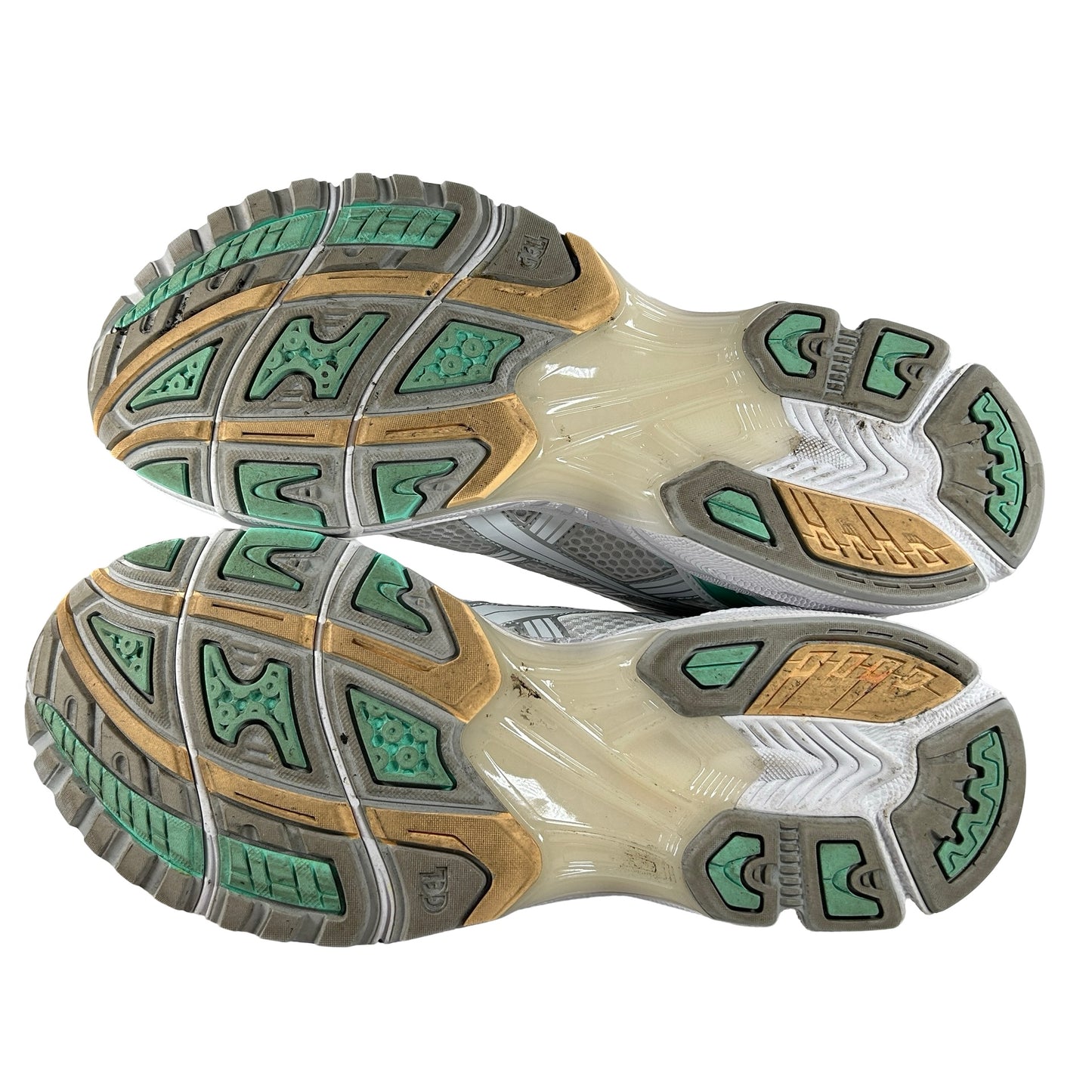 1203A537 107 ASICS Gel-Kayano 14 White Mint Gold [USED] - 12 M (Used)