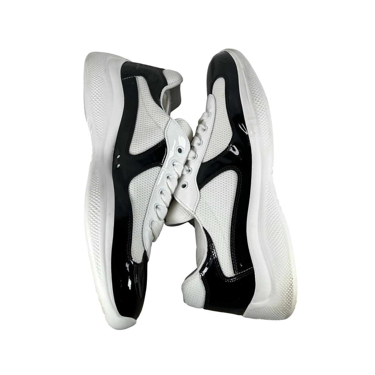 4E3400 3LGP F0967 Prada America's Cup White Black [USED] - PRADA 9.5 / US 10.5
