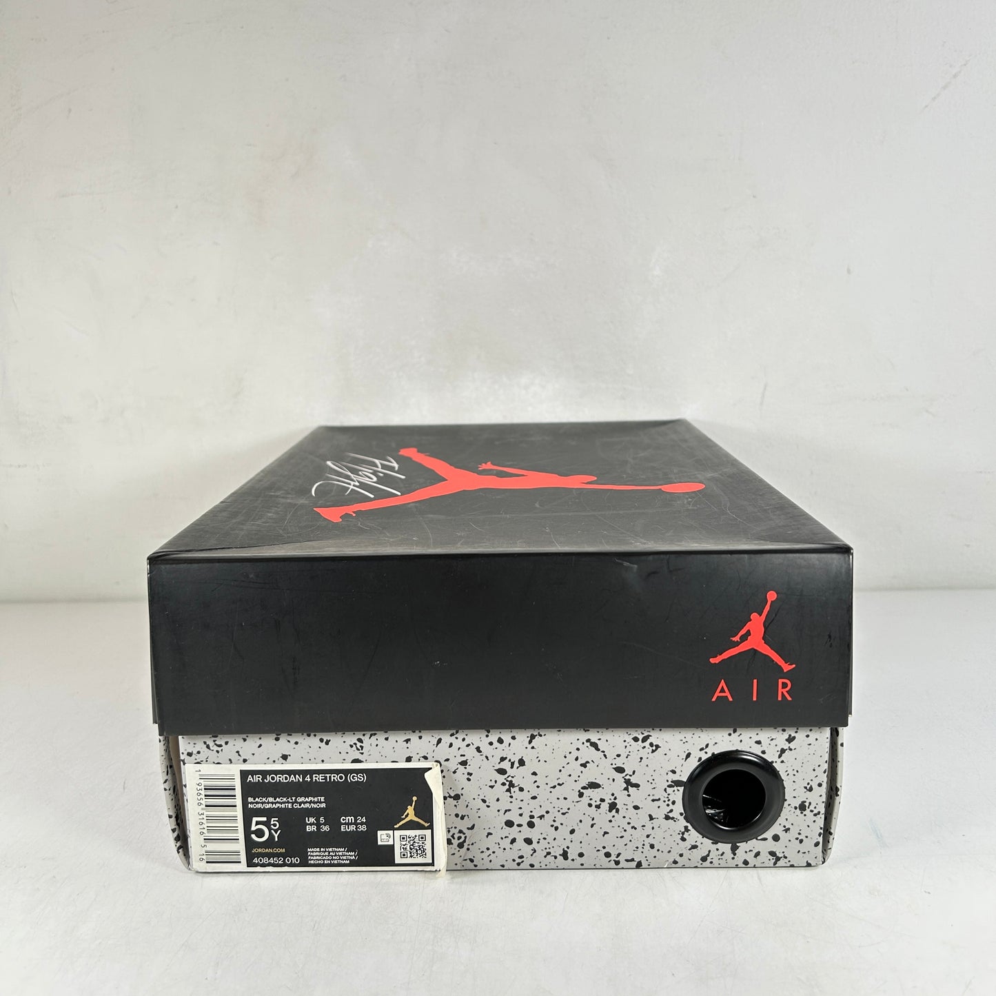 408452 010 Jordan 4 Retro Black Cat (2020) (GS) [USED] - 5.5 Y (Used)