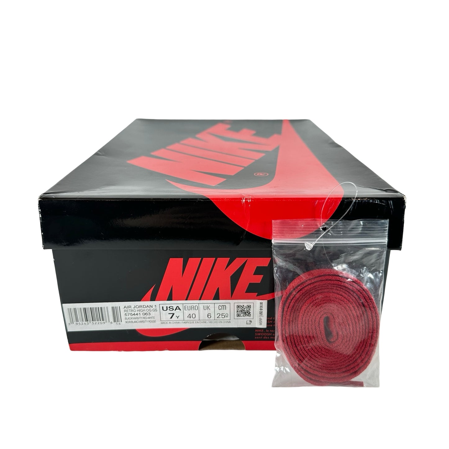575441 063 Jordan 1 Retro High OG Patent Bred (GS) [USED] - 7 Y (Used)