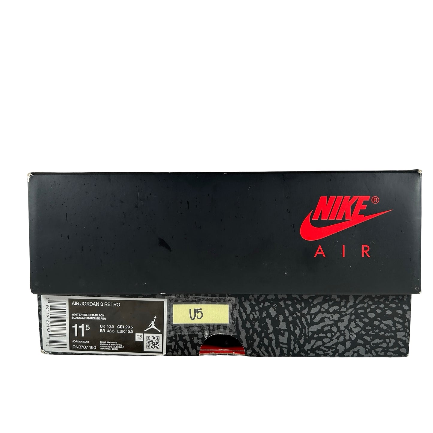 DN3707 160 Jordan 3 Retro Fire Red (2022) [USED] - 11.5 M (Used5)