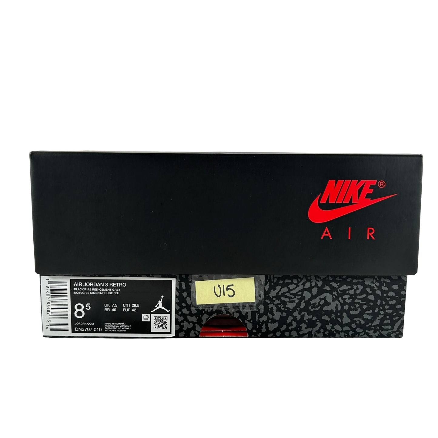 DN3707 010 Jordan 3 Retro Black Cement Reimagined (2024) [USED] - 8.5 M (Used15)