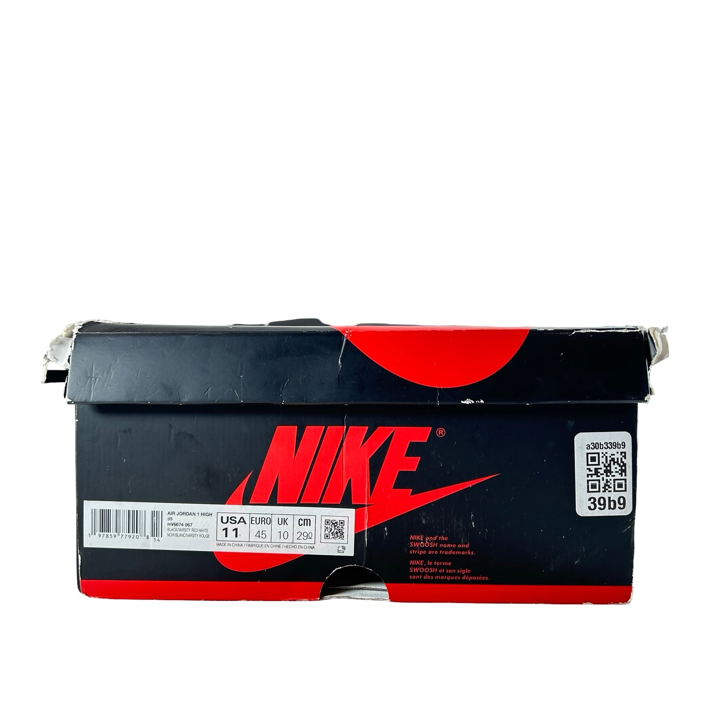 HV6674 067 Jordan 1 Retro High '85 OG Bred (2025) [USED] - 11 M (Used)