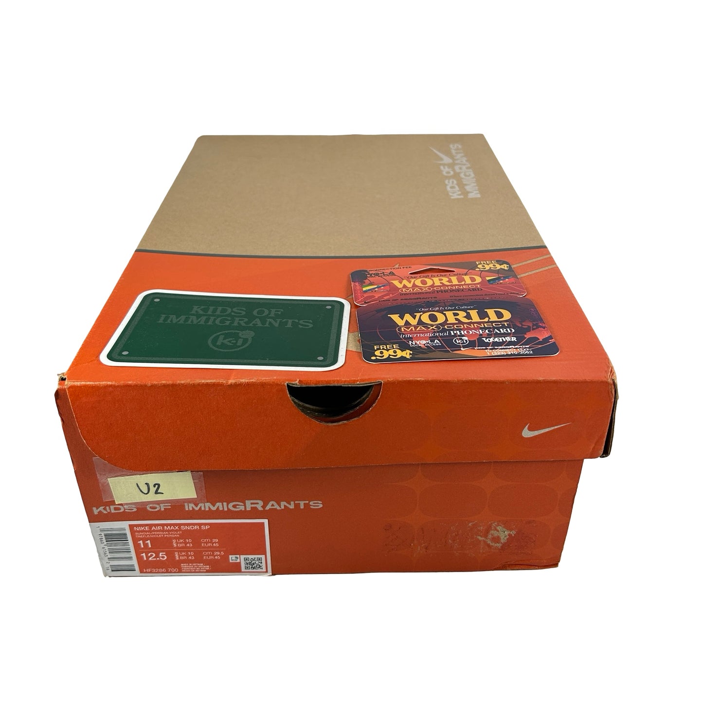 HF3286 700 Nike Air Max Sunder SP Kids of Immigrants Sunrise [USED] - 11 M (Used2)