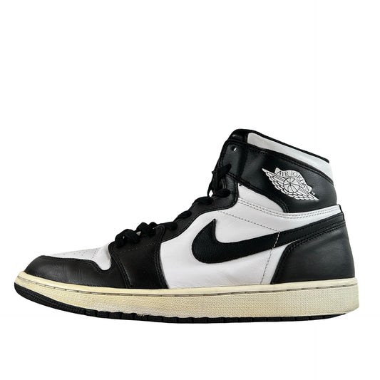 555088 010 Jordan 1 Retro Black White (2014) [USED] - 12 M (Used)