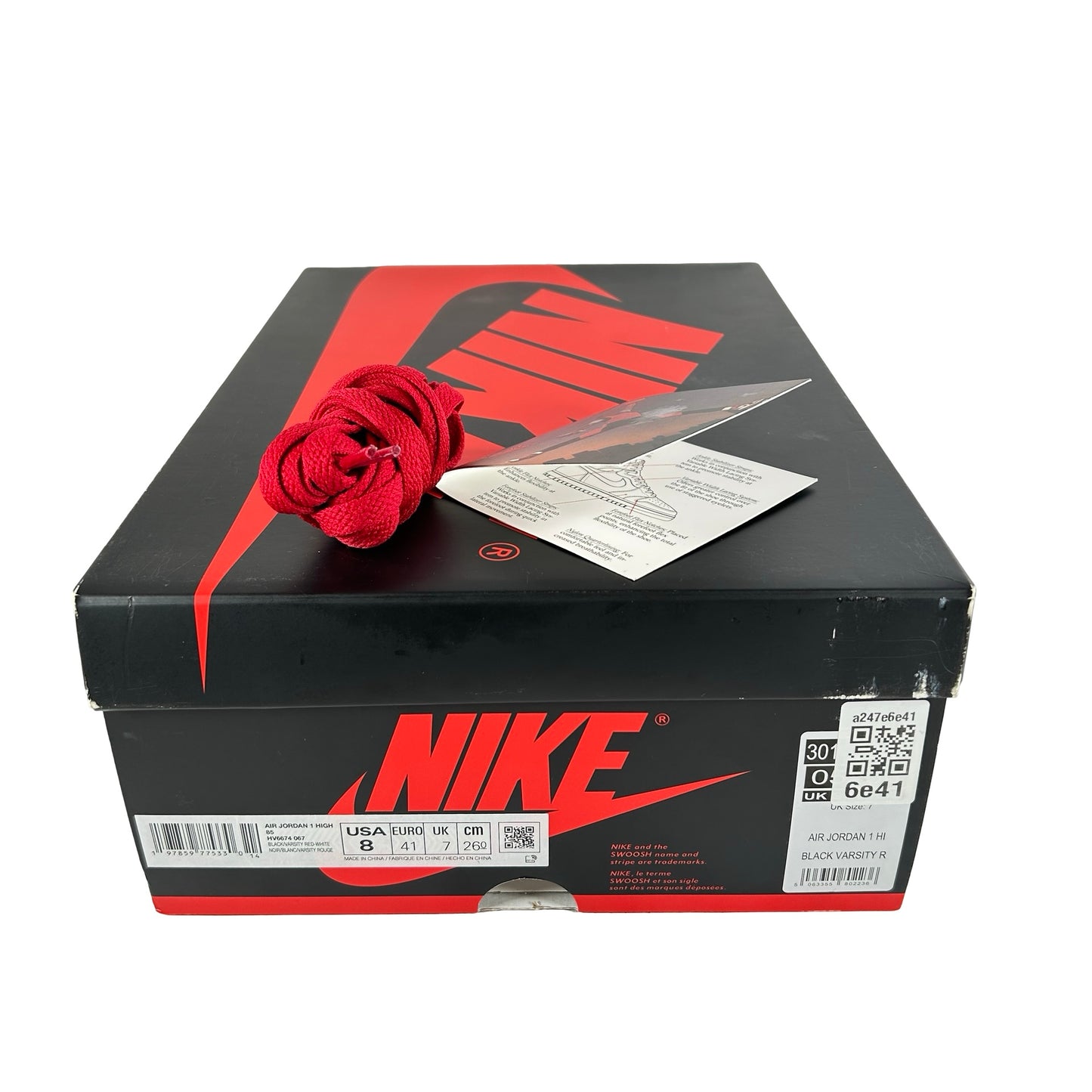 HV6674 067 Jordan 1 Retro High '85 OG Bred (2025) [USED] - 8 M (Used)