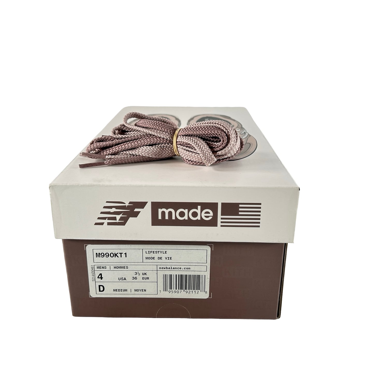 M990KT1 New Balance 990v1 Kith Dusty Rose (with Socks) [USED] - 4 M (Used)