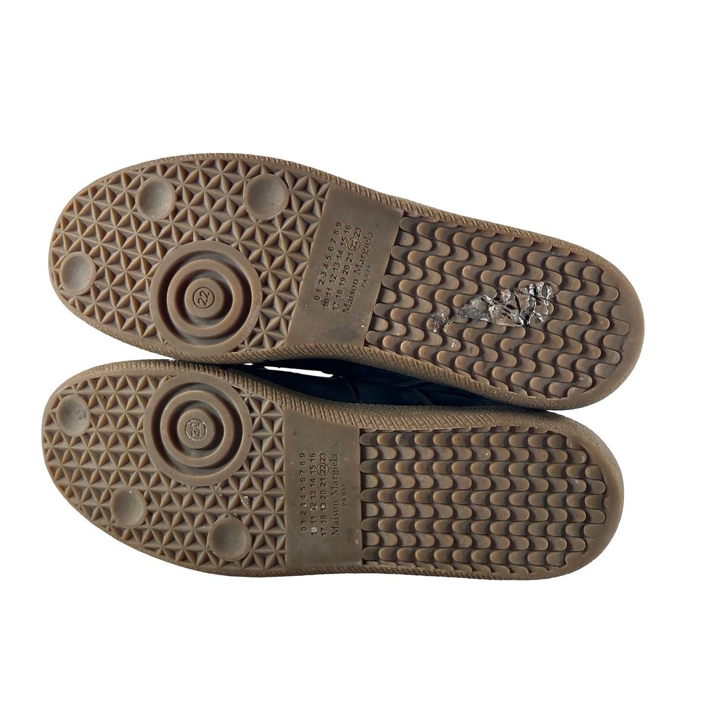 S57WS0240P1892963 Maison Margiela Paint Replica German Army Trainer (GAT) Black [USED] - 42.5 EU (Used) (No Box)