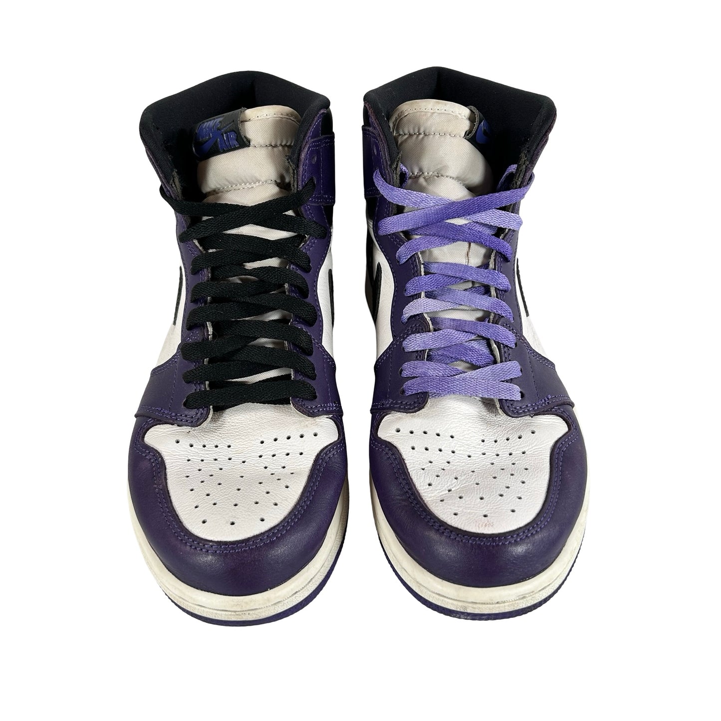 555088 500 Jordan 1 Court Purple [USED] - 9.5 M (Used) (No Box)