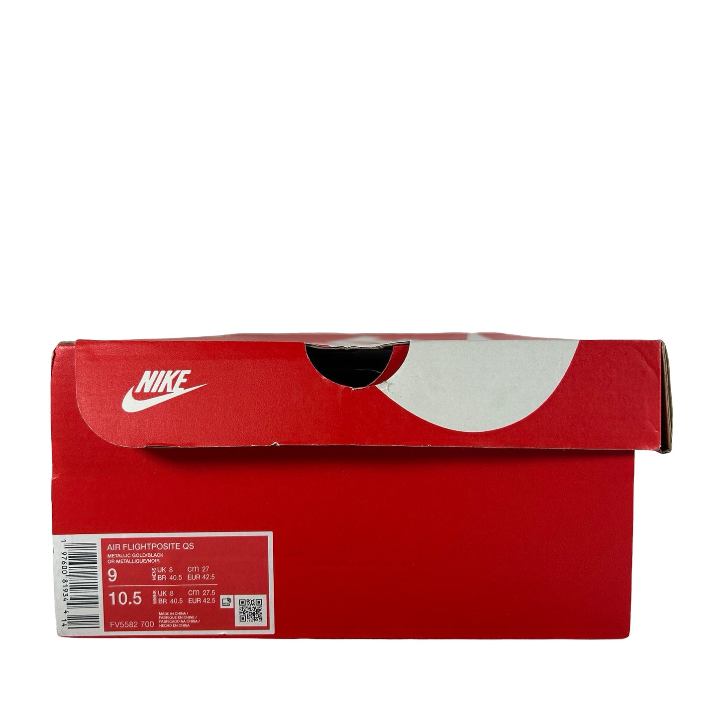 FV5582 700 Nike Air Flightposite Metallic Gold (2024) [USED] - 9 M (Used)