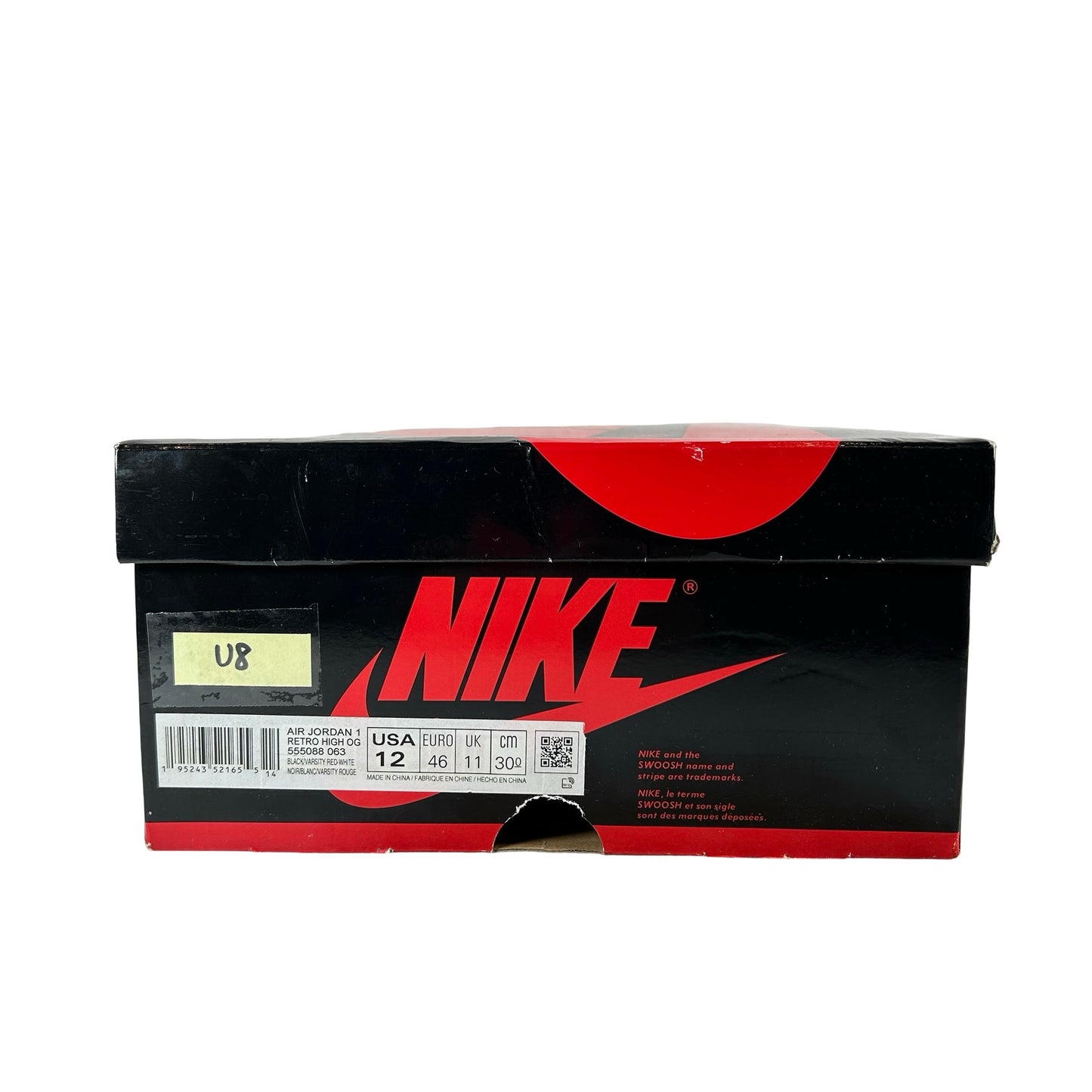 555088 063 Jordan 1 Retro High OG Patent Bred [USED] - 12 M (Used8)