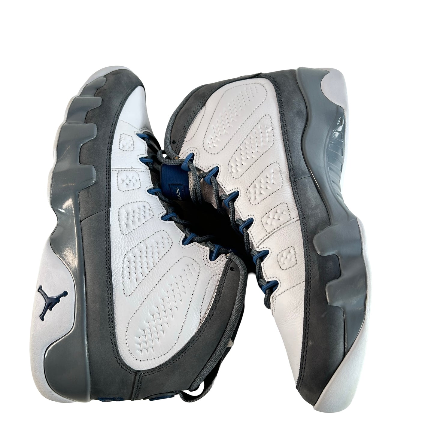 HV4794 100 Jordan 9 Retro Flint Grey French Blue (2026) [USED] - 12 M (Used) (No Box)