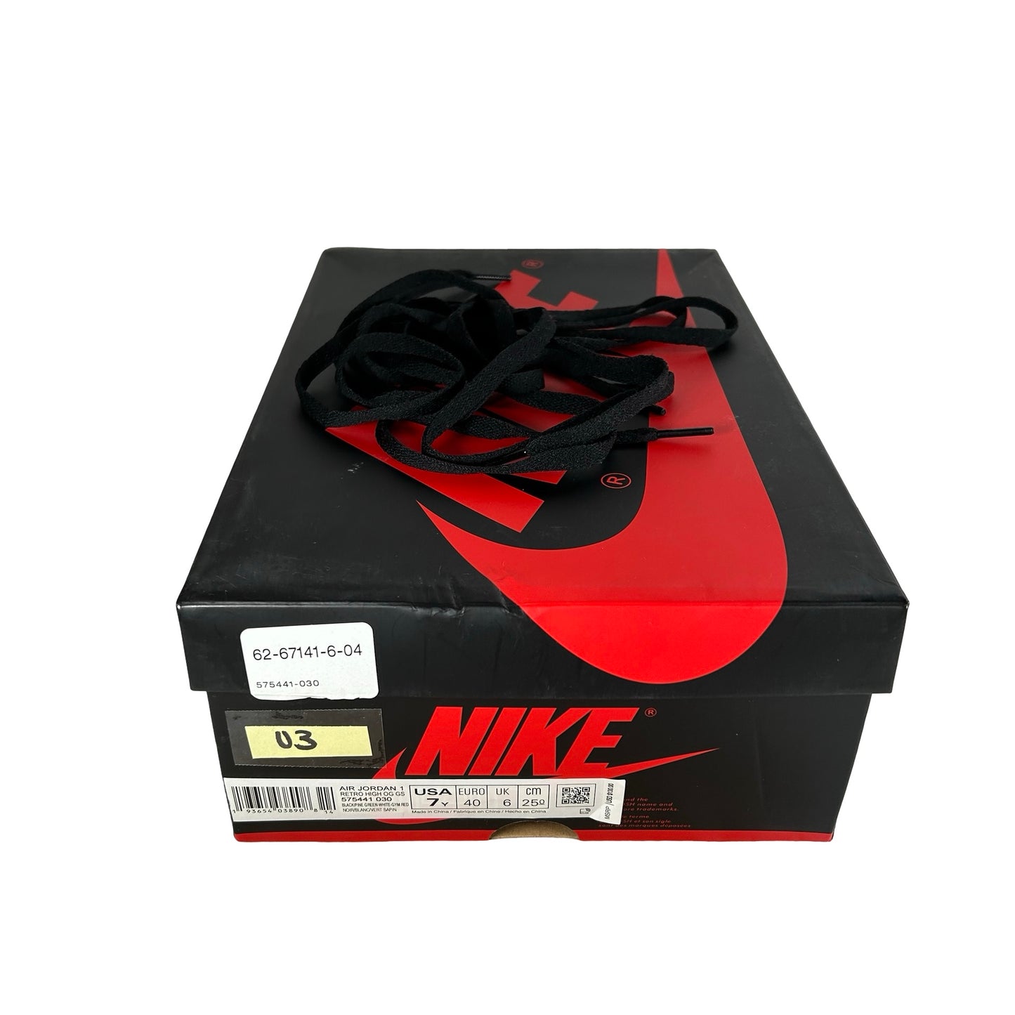 575441 030 Jordan 1 Retro High Pine Green Black (GS) [USED] - 7 Y (Used3)