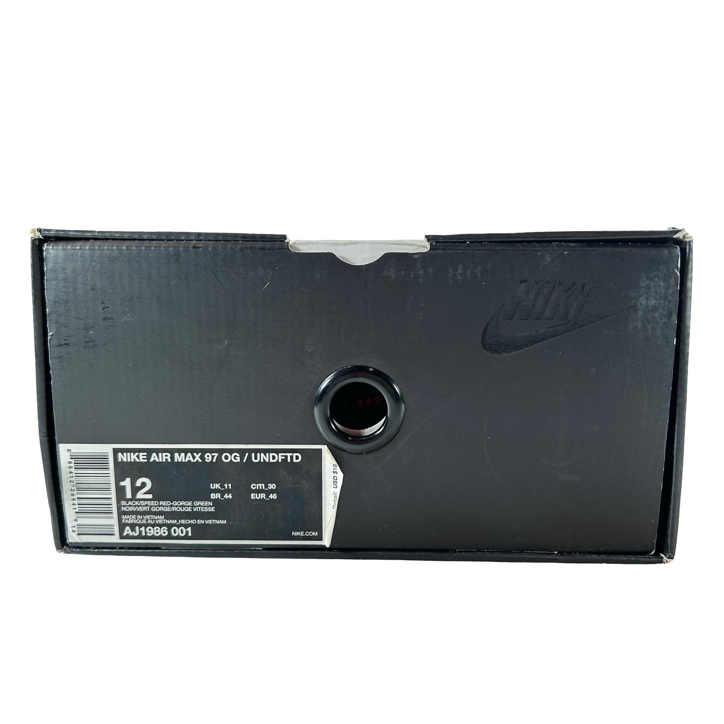 AJ1986 001 Nike Air Max 97 Undefeated Black [USED] - 12 M (Used)