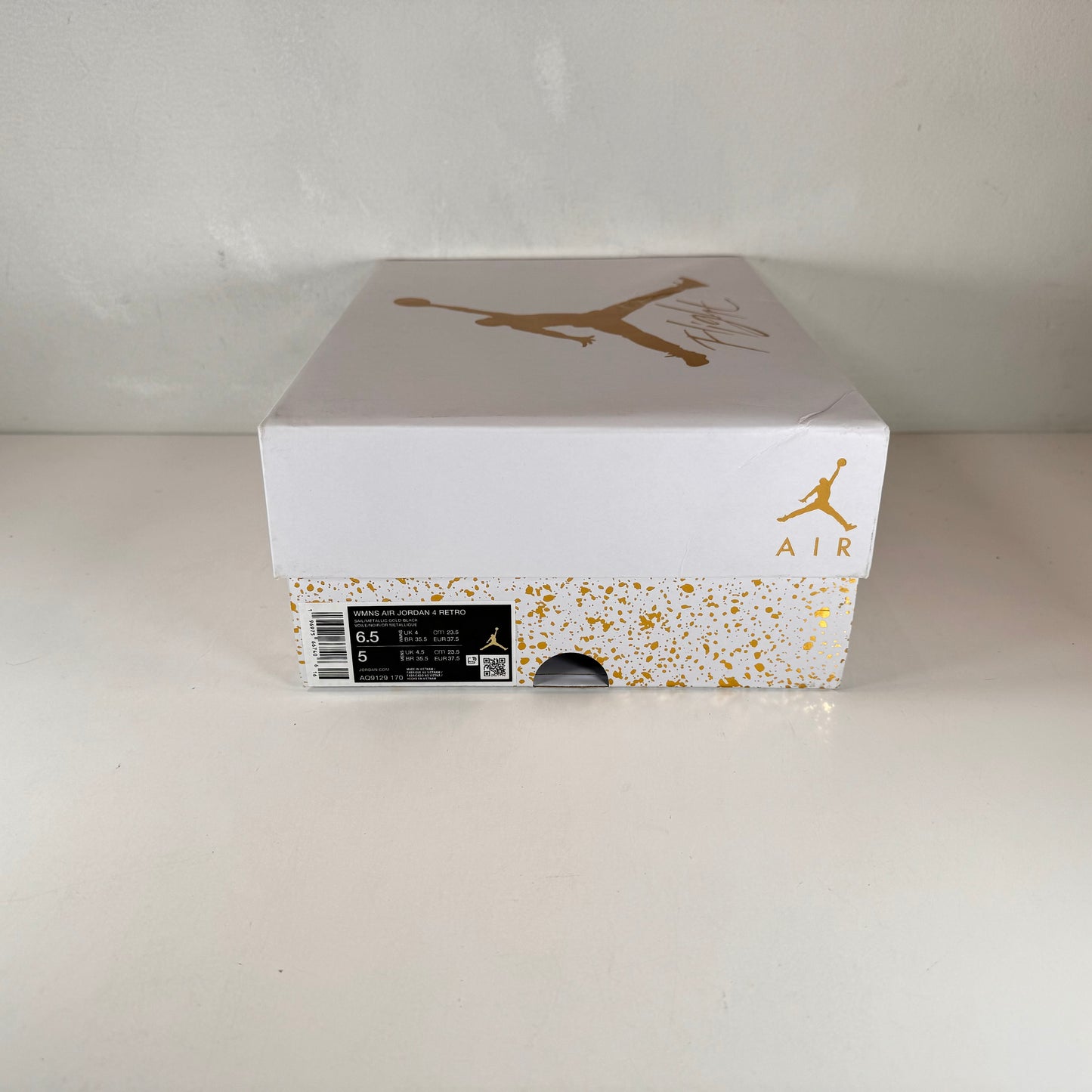 AQ9129 170 Jordan 4 Retro Metallic Gold (W) [USED] - 6.5 W (Used)