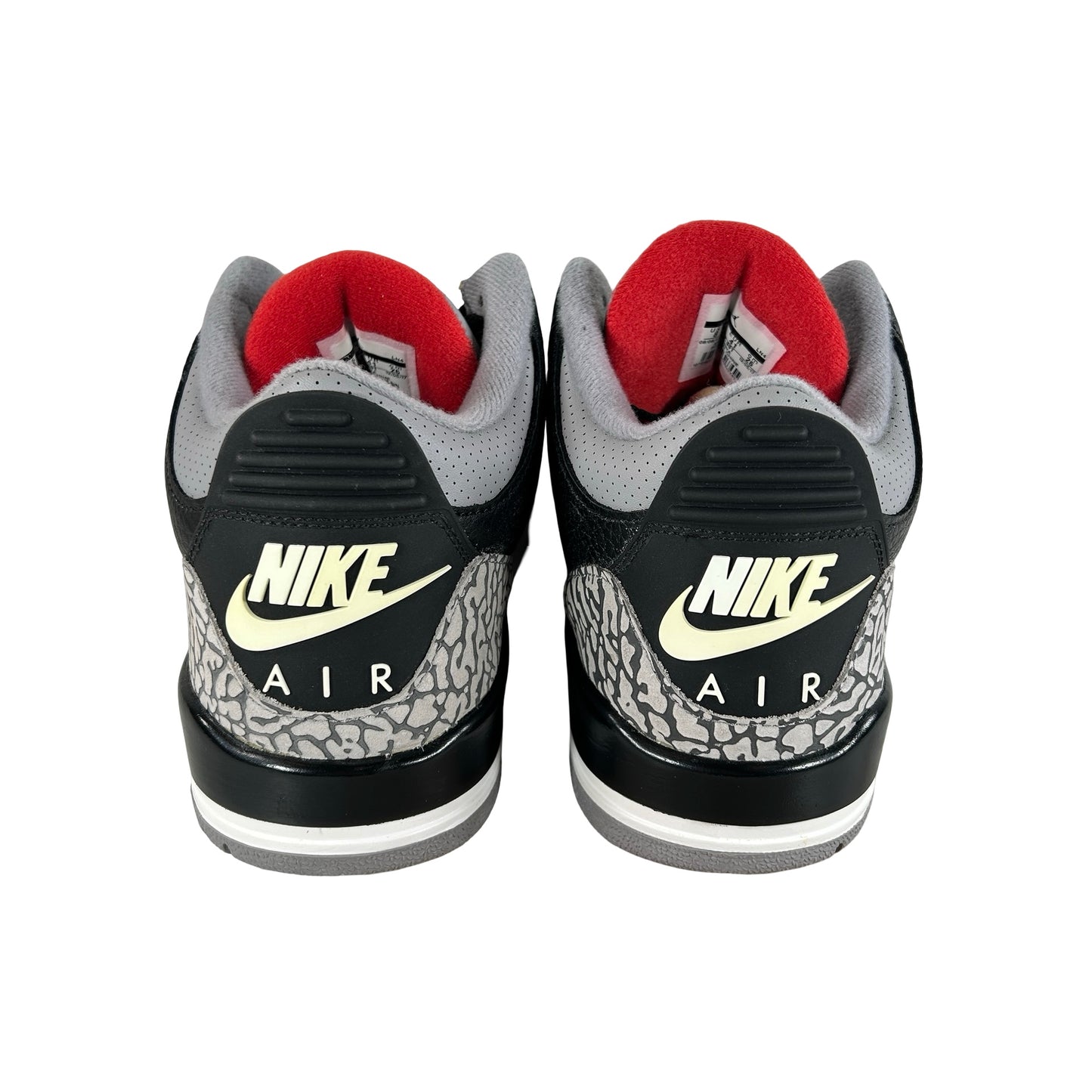854262 001 Jordan 3 Black Cement 2018 [CONDITIONAL] - 8 M (Yellowing Heel Tabs) (No Box)