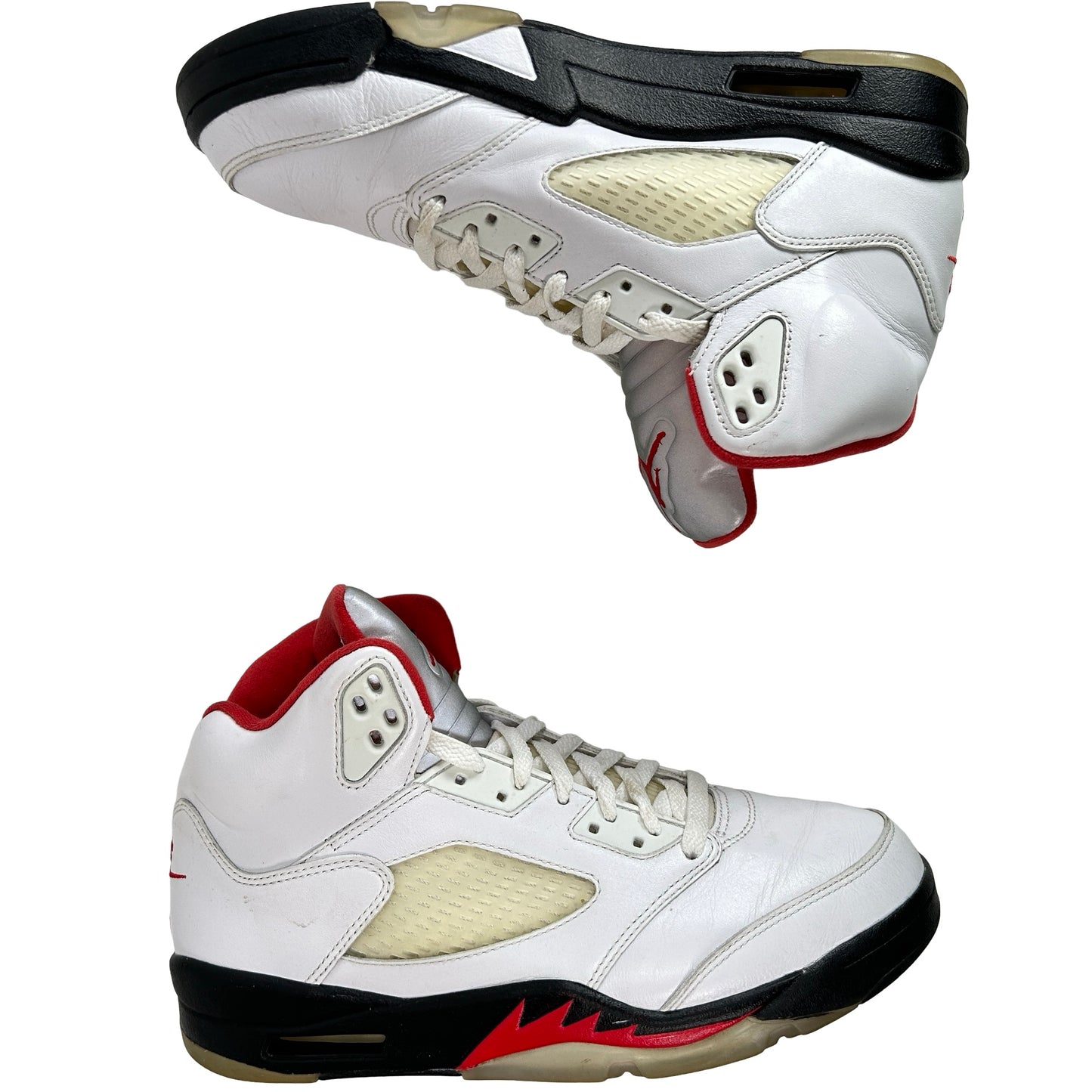 DA1911 102 Jordan 5 Retro Fire Red Silver Tongue (2020) [USED] - 9 M (Used)