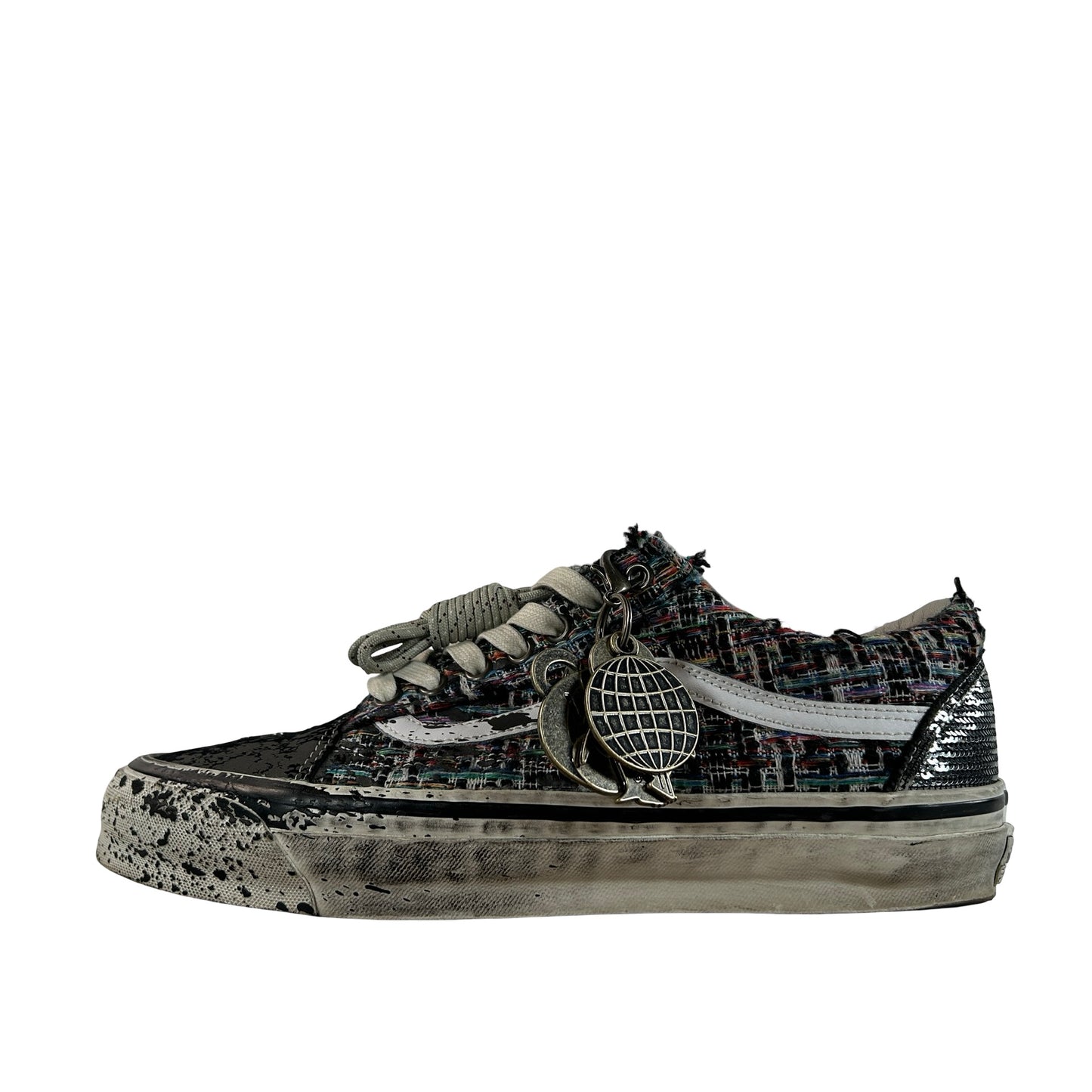 VN000D9VDE2 Vans Premium Old Skool Charms Black Gray [USED] - 9.5 M (Used)