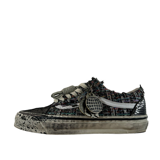 VN000D9VDE2 Vans Premium Old Skool Charms Black Gray [USED] - 9.5 M (Used)