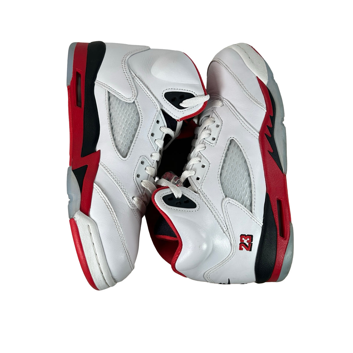 HQ7980 101 Jordan 5 Retro Fire Red Black Tongue (2025) (GS) [USED] - 7 Y (Used2)