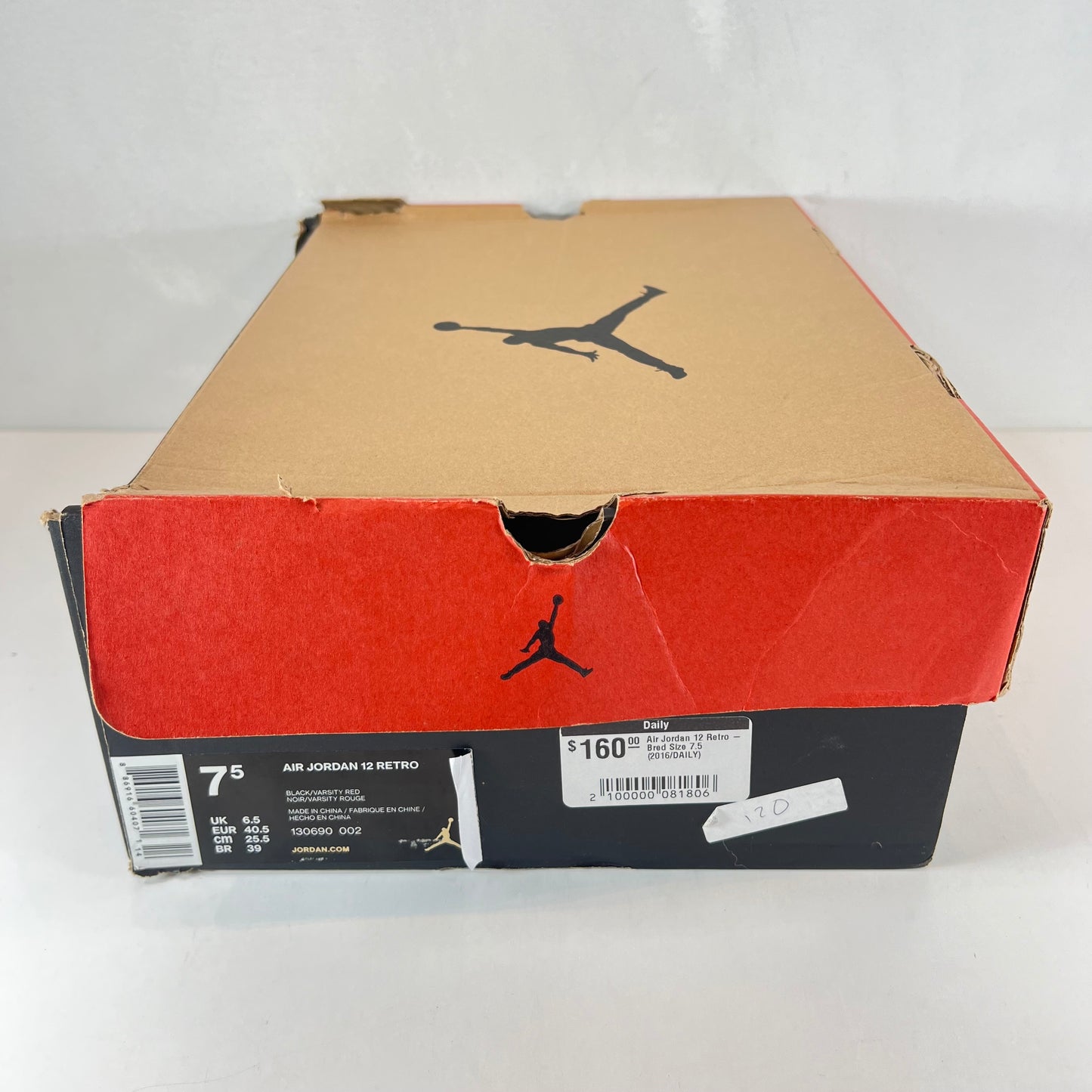 130690 002 Jordan 12 Retro Flu Game (2016) [USED] - 7.5 M (Used)
