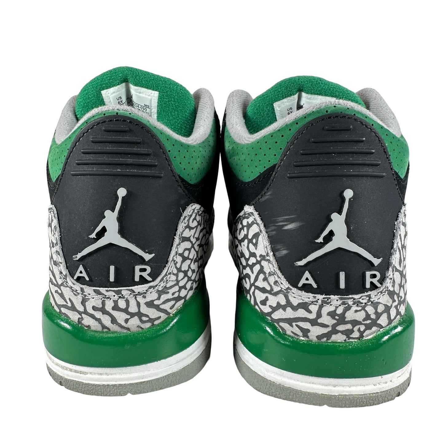 398614 030 Jordan 3 Retro Pine Green (GS) [USED] - 6 Y (Used) (No Box)