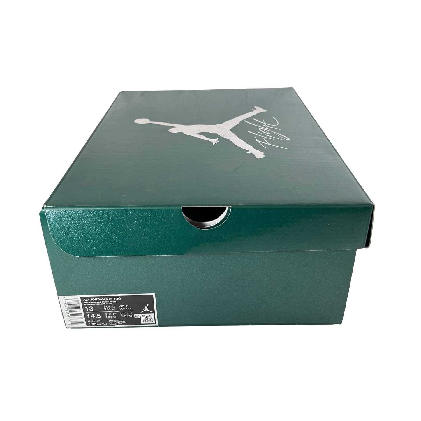FQ8138 103 Jordan 4 Retro Oxidized Green [USED] - 13 M (Used)