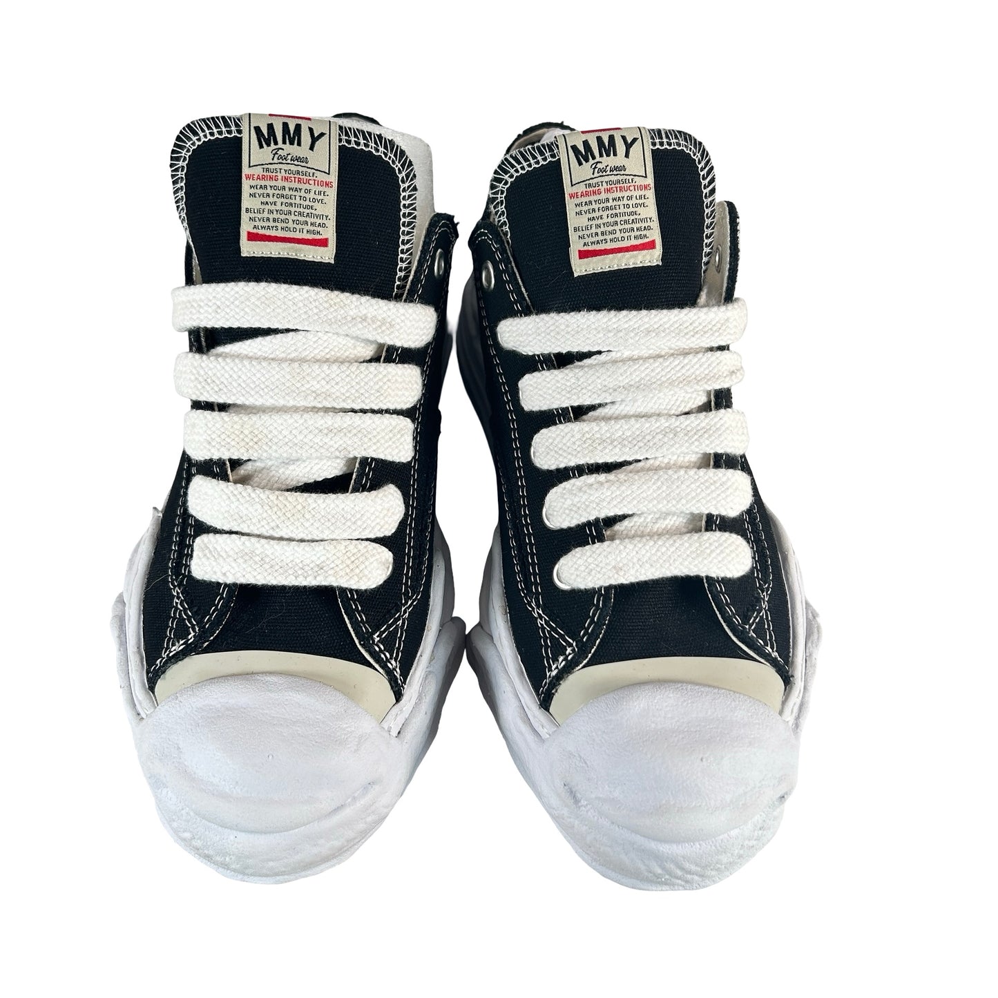 A05FW702 Maison Mihara Yasuhiro Hank OG Sole Canvas Low Black [USED] - 45 EU (Used)