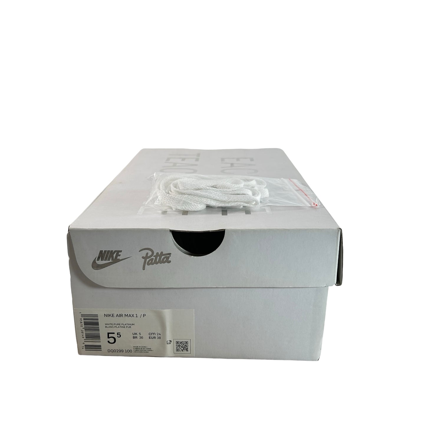 DQ0299 100 Nike Air Max 1 Patta Waves White [USED] - 5.5 M (Used)