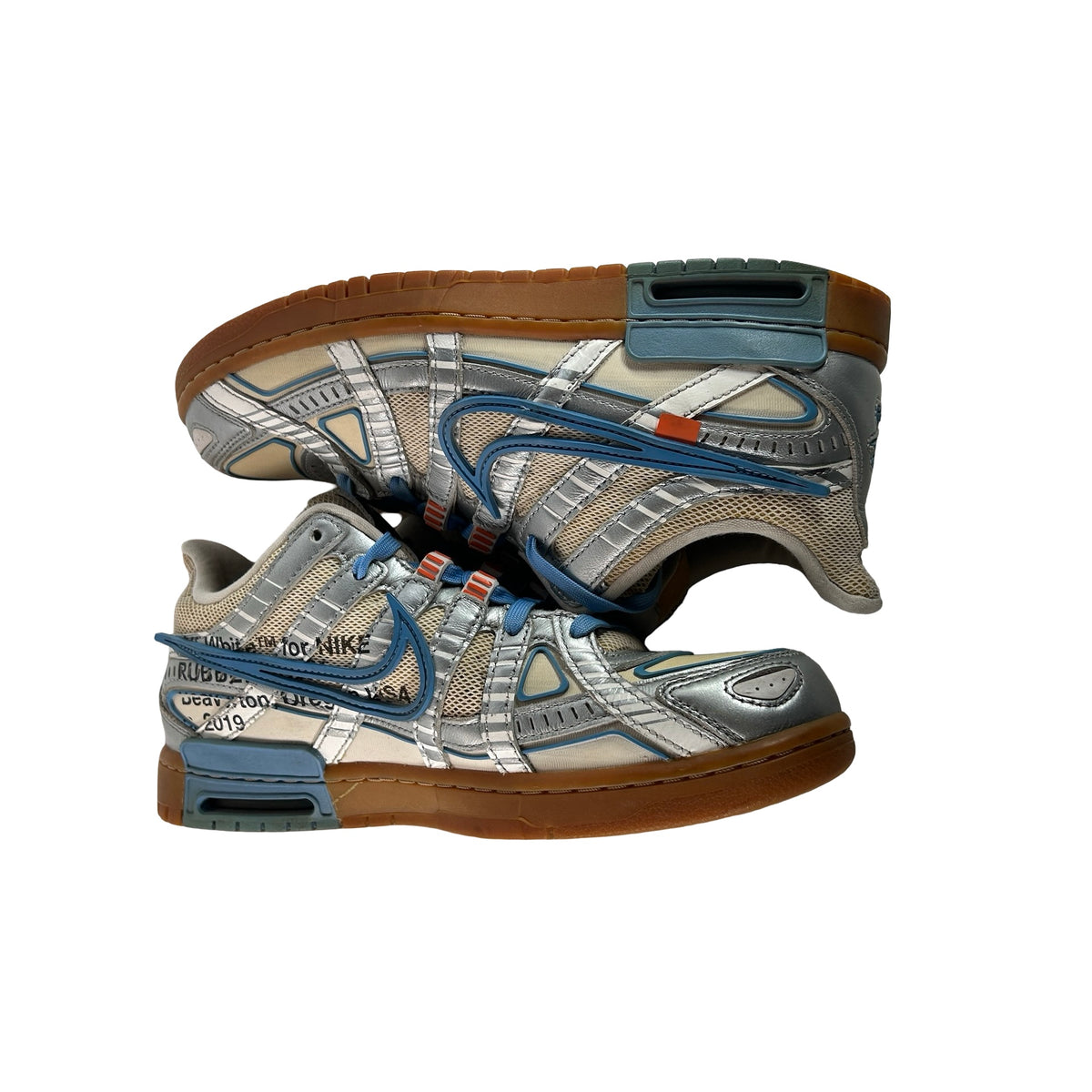 CU6015 100 Nike Air Rubber Dunk Off-White UNC [USED] - 9 M (Used)