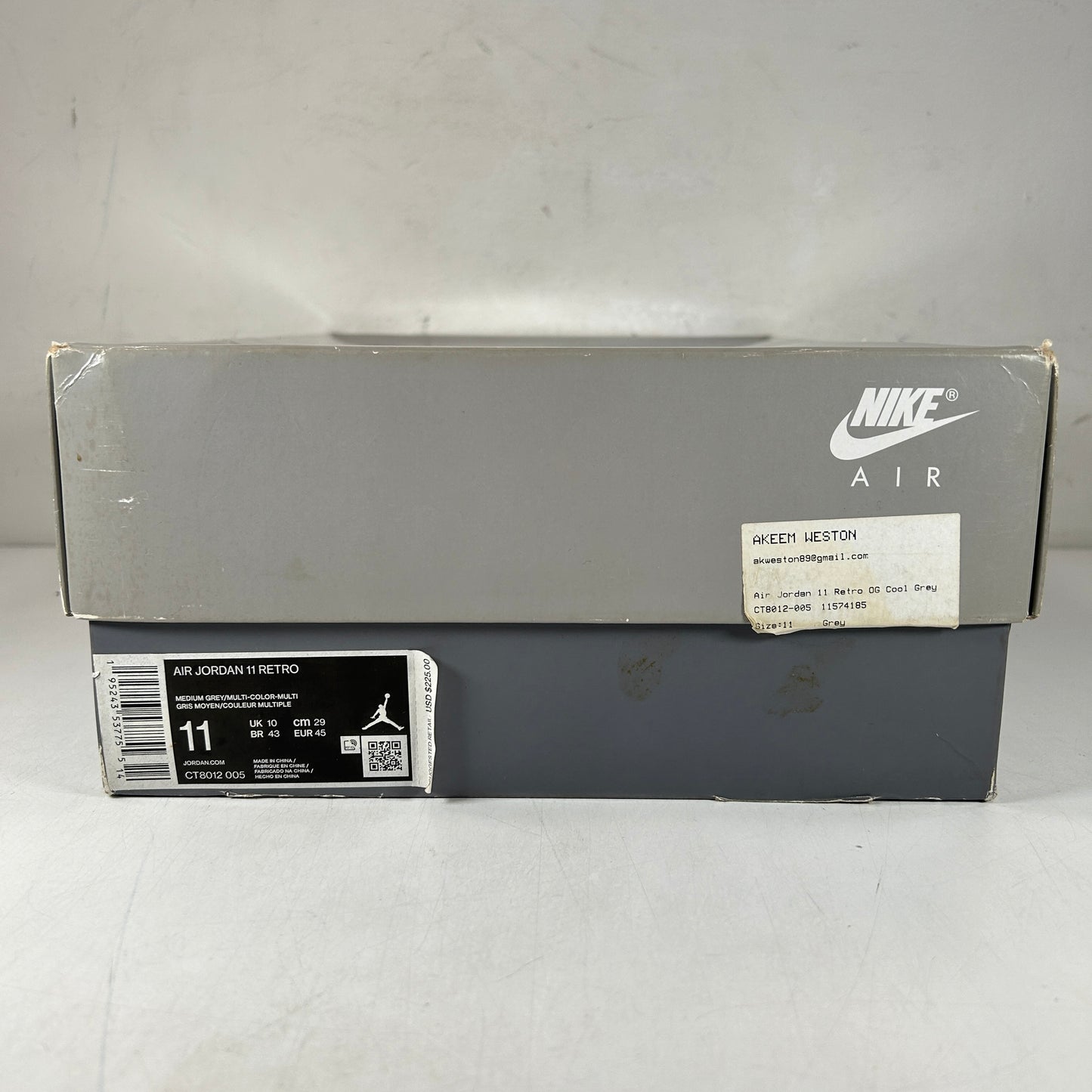 CT8012 005 Jordan 11 Retro Cool Grey (2021) [USED] - 11 M (Used3)