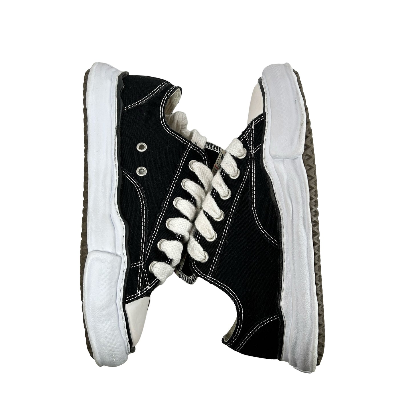 A01FW702 BLK Maison Mihara Yasuhiro Peterson OG Sole Canvas Low Black [USED] - 42 EU (Used)