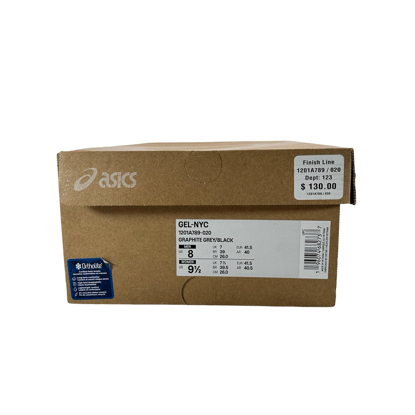 1201A789 020 ASICS Gel-NYC Graphite Grey Black [USED] - 8 M (Used)
