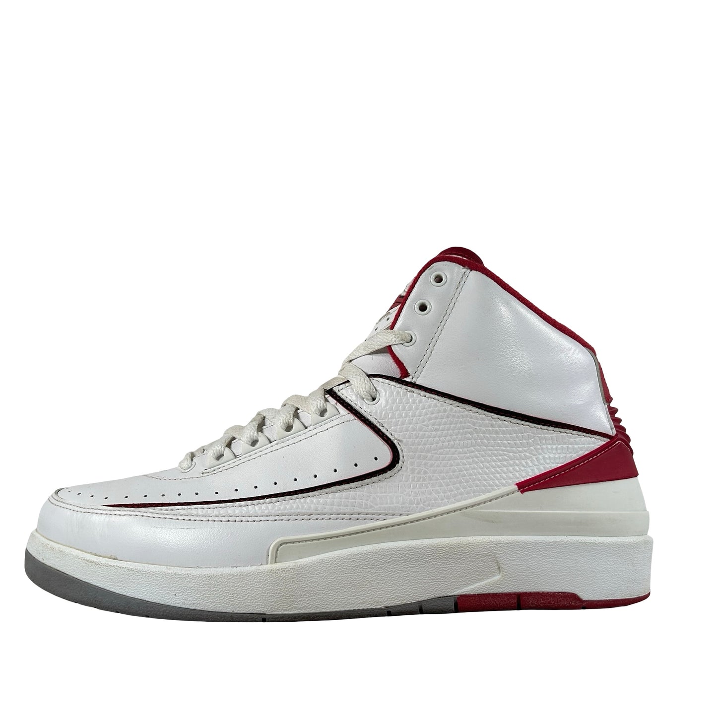 385475 102 Jordan 2 Retro White Red (2014) [USED] - 11 M (Used)