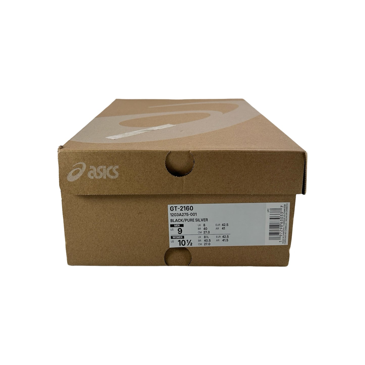 1203A275 001 ASICS GT-2160 Black Pure Silver [USED] - 9 M (Used)